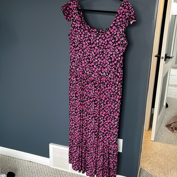 Floral Print Square Neck Dress - Picture 5 of 6